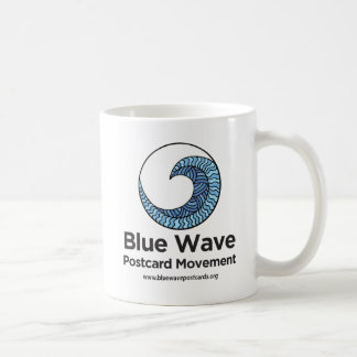 Caneca De Café Mug de Movimento Cartão-Postal Azul Onda