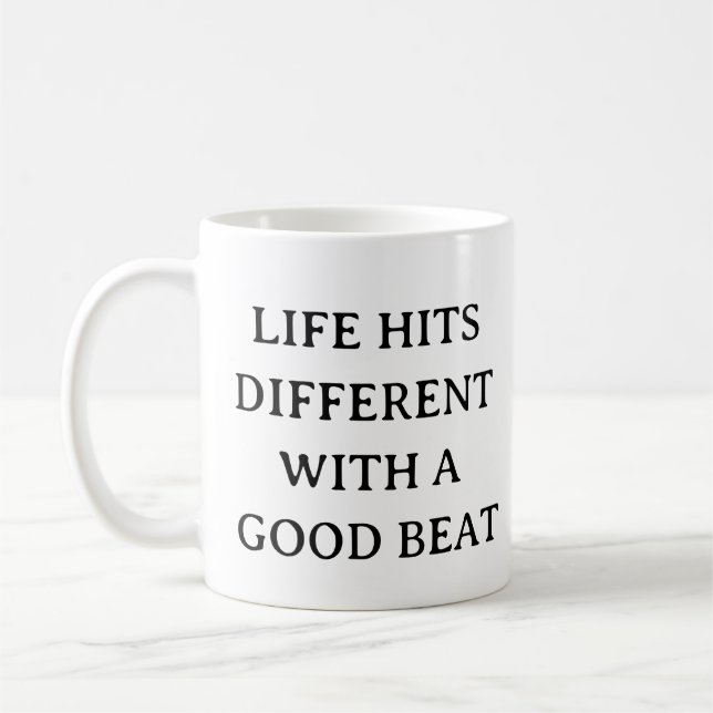 Caneca De Café Mug De Música Para Lover - A Vida Atinge Diferente (Esquerda)