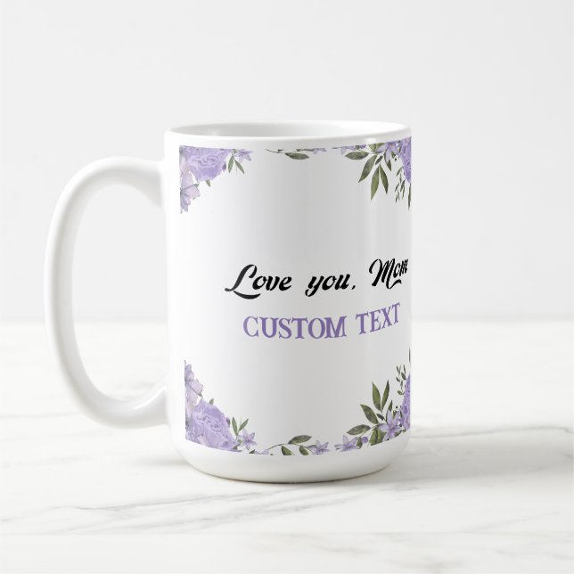 CANECA DE CAFÉ MUG DE NOME DE DIA DE AS MÃES PERSONALIZADO (Esquerda)