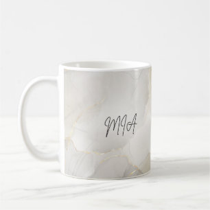 Caneca De Café Mug de nome de mármore personalizado