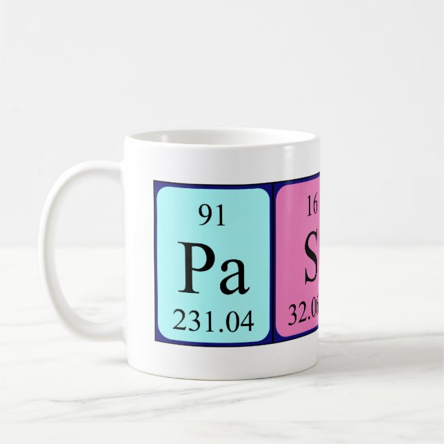 Caneca De Café Mug de nome de mesa periódica aprovado (Esquerda)