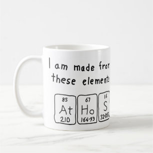 Caneca De Café Mug de nome de mesa periódica Athos