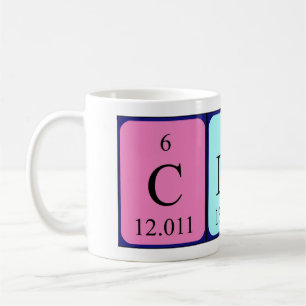 Caneca De Café Mug de nome de mesa periódica da Clair