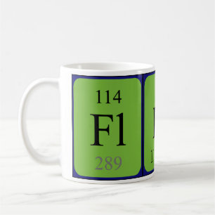 Caneca De Café Mug de nome de mesa periódica da Flint