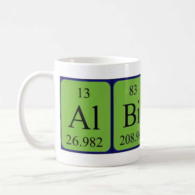 Caneca De Café Mug de nome de mesa periódica de Albion (Esquerda)