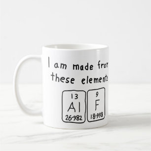Caneca De Café Mug de nome de mesa periódica de Alf