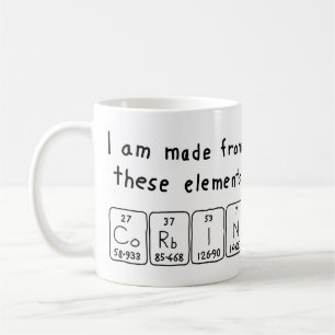 Caneca De Café Mug de nome de mesa periódica de Corbin