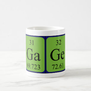 Caneca De Café Mug de nome de mesa periódica de gage