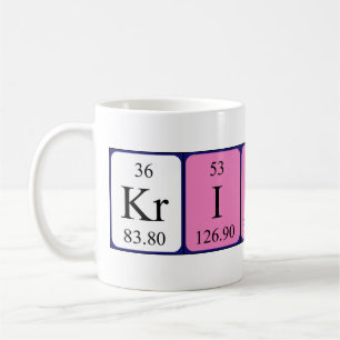 Caneca De Café Mug de nome de mesa periódica de Kristan