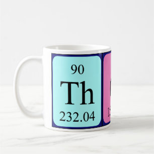 Caneca De Café Mug de nome de mesa periódica de Thora