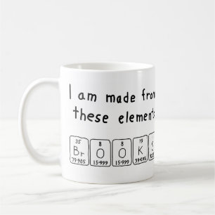Caneca De Café Mug de nome de mesa periódica do Brooks