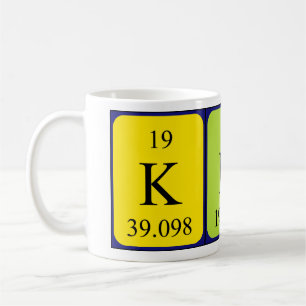 Caneca De Café Mug de nome de mesa periódica do Kiri