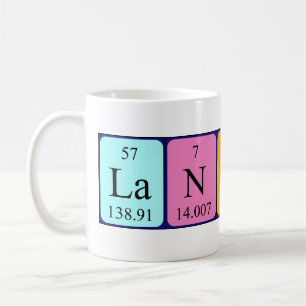 Caneca De Café Mug de nome de mesa periódica do Landin