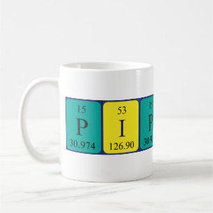 Caneca De Café Mug de nome de mesa periódica do Pippino