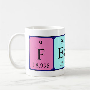 Caneca De Café Mug de nome de mesa periódica Festina