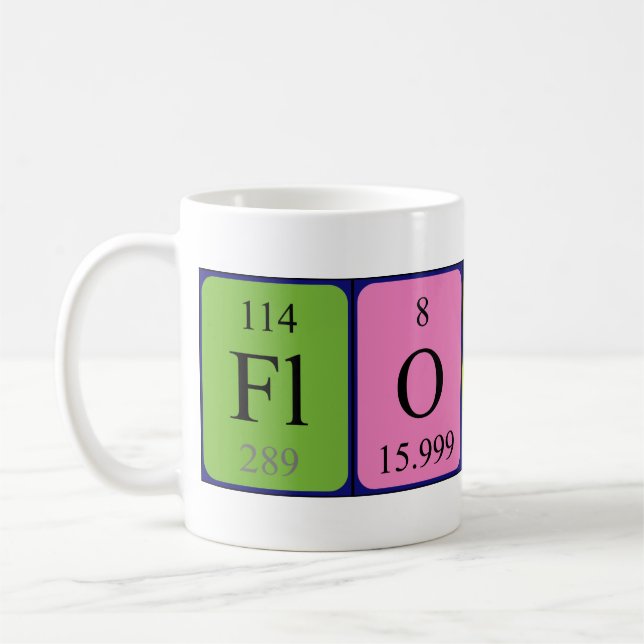 Caneca De Café Mug de nome de mesa periódica Florent (Esquerda)