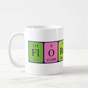 Caneca De Café Mug de nome de mesa periódica Florentin