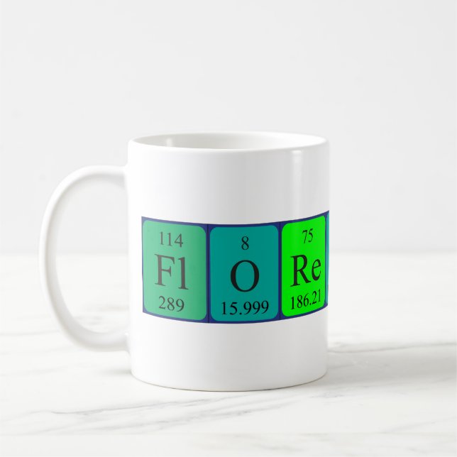Caneca De Café Mug de nome de mesa periódica Florentin (Esquerda)
