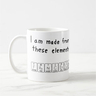 Caneca De Café Mug de nome de mesa periódica Francesco