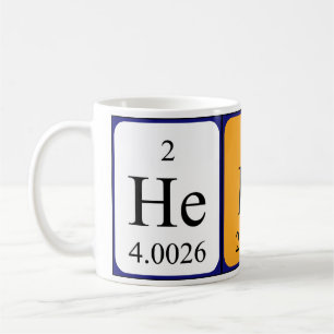 Caneca De Café Mug de nome de mesa periódica Hedi