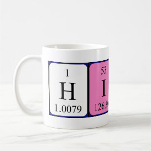 Caneca De Café Mug de nome de mesa periódica Hinata