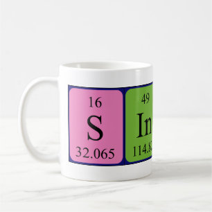 Caneca De Café Mug de nome de mesa periódica inativo