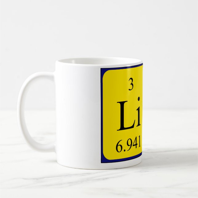 Caneca De Café Mug de nome de mesa periódica Lili (Esquerda)