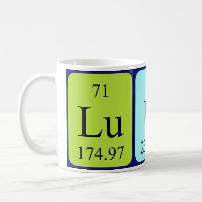 Caneca De Café Mug de nome de mesa periódica Luuk (Esquerda)