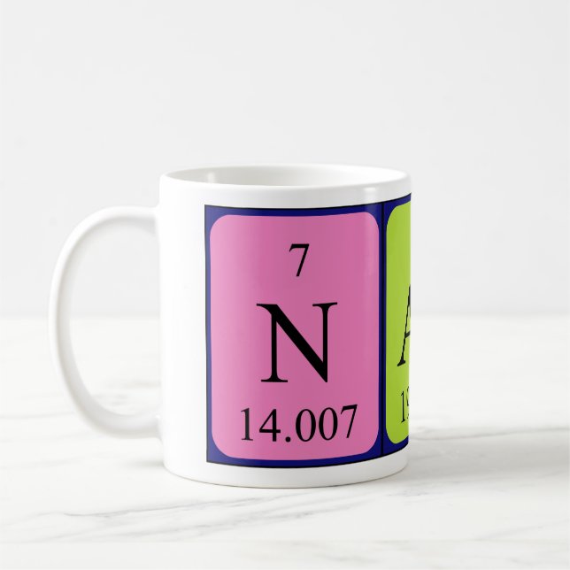 Caneca De Café Mug de nome de mesa periódica naut (Esquerda)