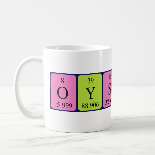 Caneca De Café Mug de nome de mesa periódica Øystein (Esquerda)