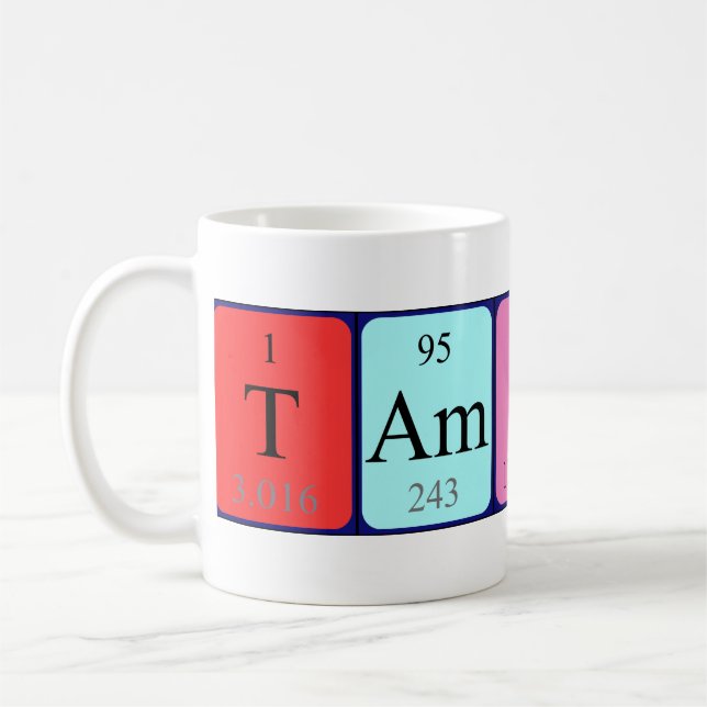 Caneca De Café Mug de nome de mesa periódica Tamiko (Esquerda)