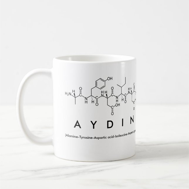Caneca De Café Mug de nome de peptídeo Aydin (Esquerda)