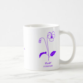 Caneca De Café Mug de Nome Personalizado do Violet.