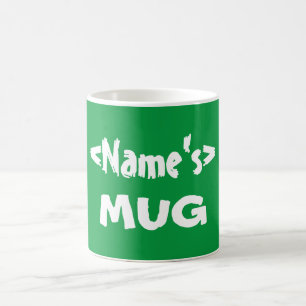 Caneca De Café Mug de Nome Personalizado Verde