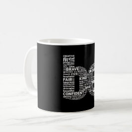 Caneca De Café Mug de Nuvem de Palavras Motivada