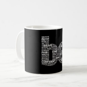 Caneca De Café Mug de Nuvem de Palavras Motivada