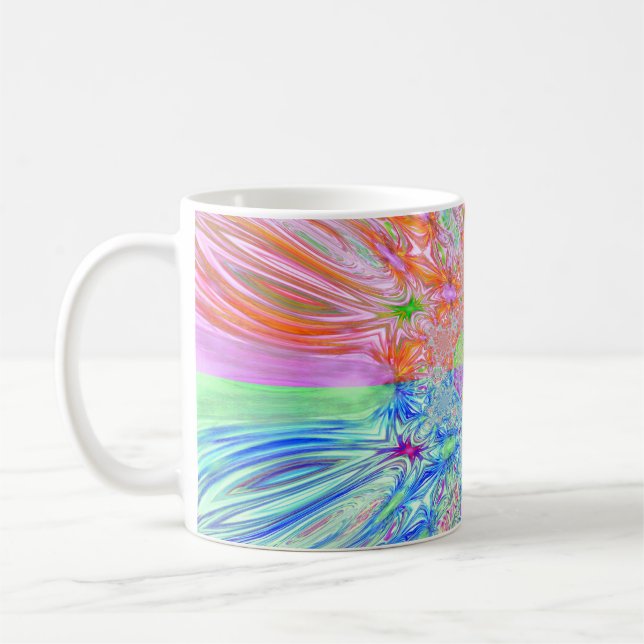 Caneca De Café Mug de onda de cores (Esquerda)