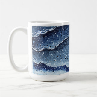 Caneca De Café Mug de Ondas de Aquarela