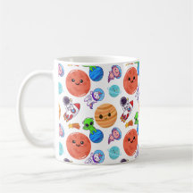 Mug de padrão de espaço cômodo
