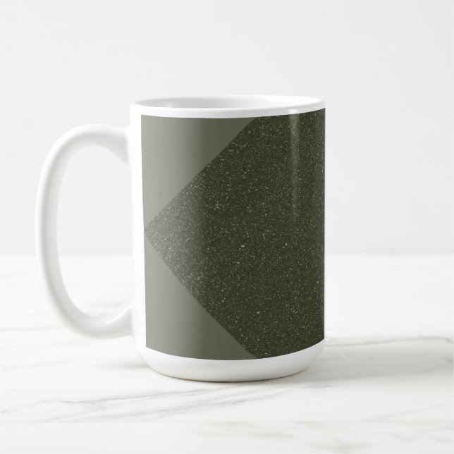 Caneca De Café Mug de Padrão de Ruído Moderno Verde (Esquerda)