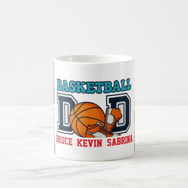Caneca De Café Mug de Pai de basquete - Personalizado (Centro)