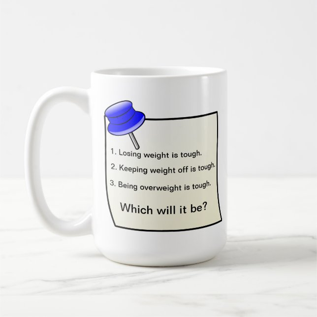 Caneca De Café Mug de perda de peso motivacional inspiracional (Esquerda)