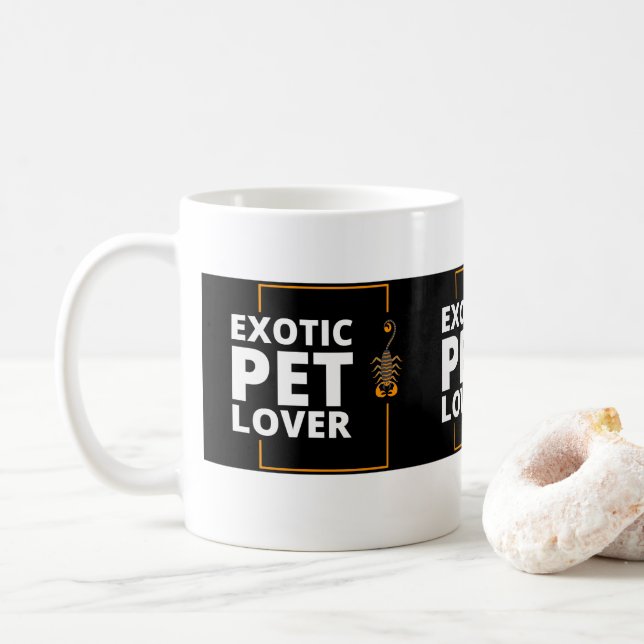 Caneca De Café Mug de Pet Amantes Exóticos (Com Donut)