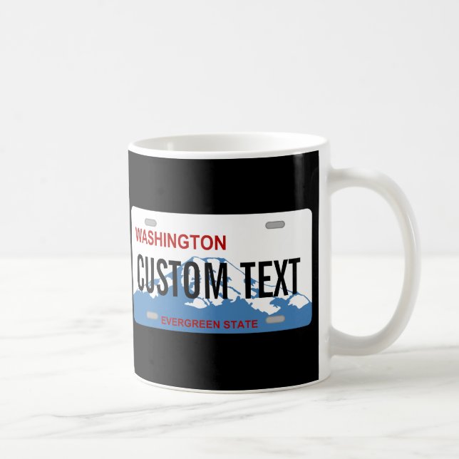Caneca De Café Mug de placa de licença personalizada em Washingto (Direita)