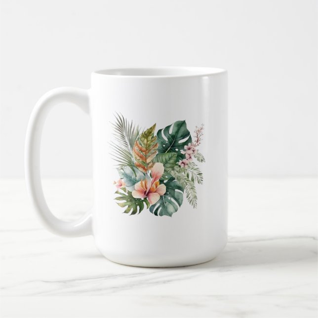 Caneca De Café Mug de planta tropical (Esquerda)