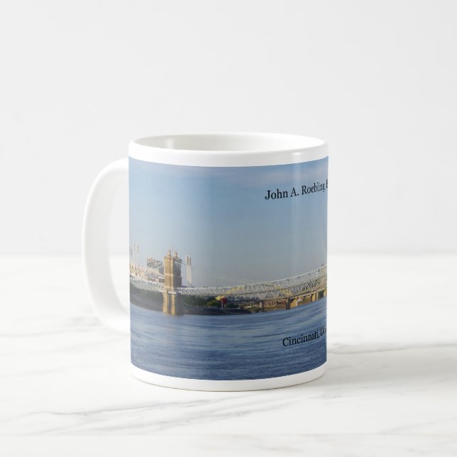 Caneca De Café Mug de ponte John A Roebling (Frente Esquerda)
