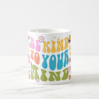 Caneca De Café Mug de Positividade - Seja gentil com sua mente