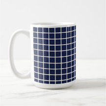 Mug de quadrado geométrico azul