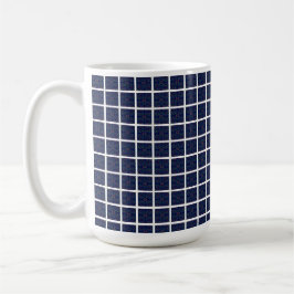 Caneca De Café Mug de quadrado geométrico azul