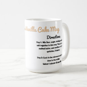 Caneca De Café Mug de receitas de bolos de baunilha personalizado